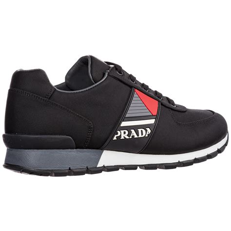 men's black Prada trainers